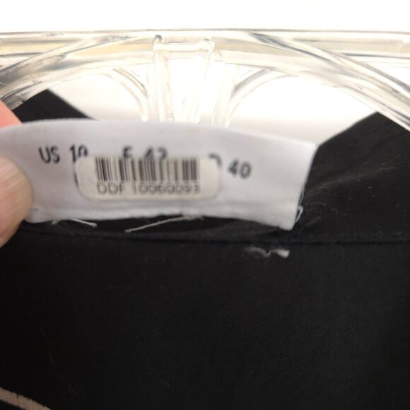 Akris Punto womens windowpane check zip front top Size 10 black & white - Picture 5 of 10